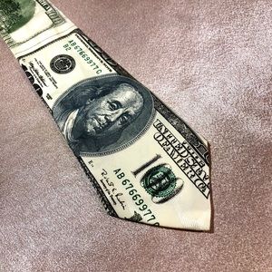 $100 US CURRENCY dollar design fun party men tie
